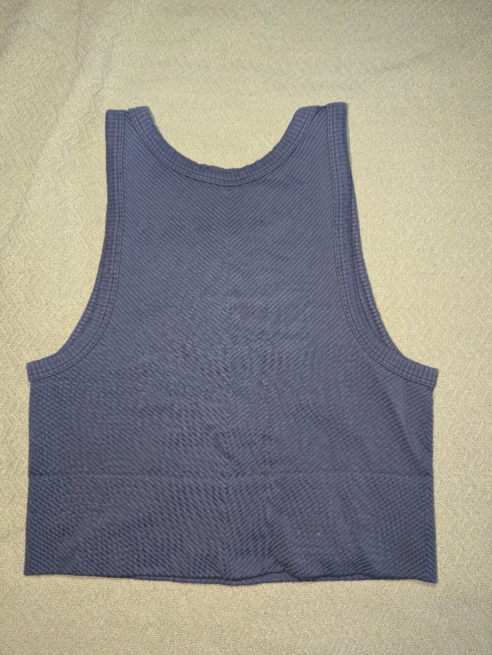 Nikibiki Ribbed Tank Top in Dusty Blue